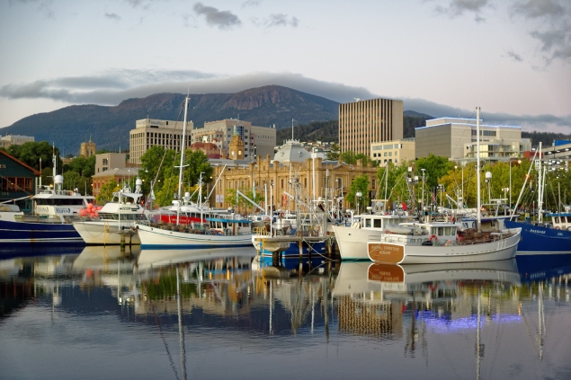 View of Hobart City Australia